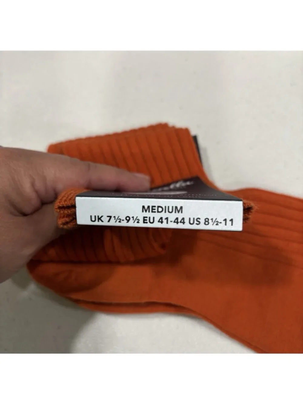 Pantherella Classic Collection Burnt Orange Merino Wool  Socks Size US M 8.5/11